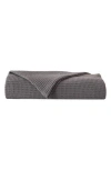 Woven & Weft Waffle Weave Cotton Throw Blanket In Gray