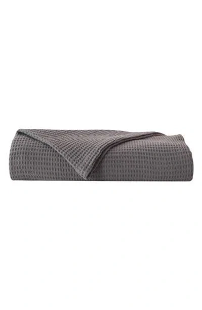 Woven & Weft Waffle Weave Cotton Throw Blanket In Gray