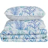 Woven & Weft Watercolor Coral Reversible Microfiber Quilt Set