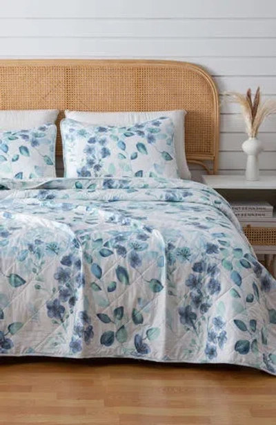 Woven & Weft Watercolor Leaves Quilt & Sham Set In Multi