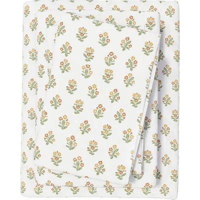 Woven & Weft Winter Floral 4-piece Flannel Bed Sheet Set In Multi