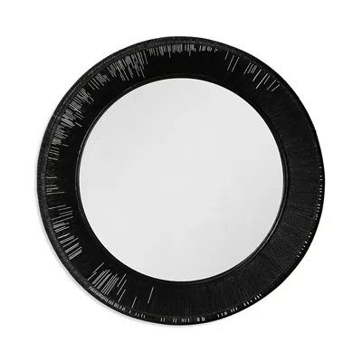 Woven Collins Large Jute Mirror In Black