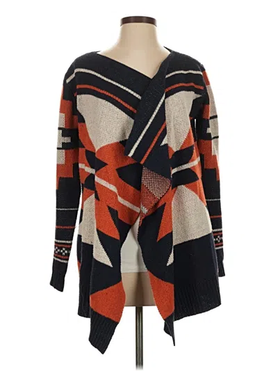 Pre-owned Woven Heart Kimono In Orange