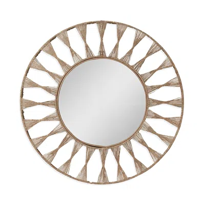 Woven Ojai Round Mirror In Natural