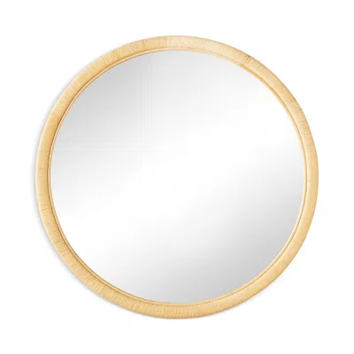 Woven Paloma Large Round Mirror In Natural
