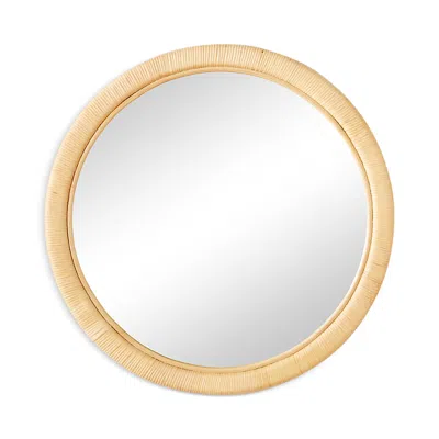 Woven Paloma Small Round Mirror In Natural