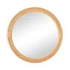 Woven Pelicano Large Round Mirror In Natural