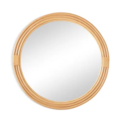 Woven Pelicano Large Round Mirror In Natural