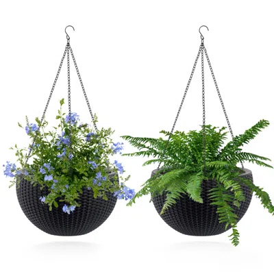 Wow Pioneer 13.4 Inch Hanging Planter Large Size For Indoor Outdoor Use Pack Of 2