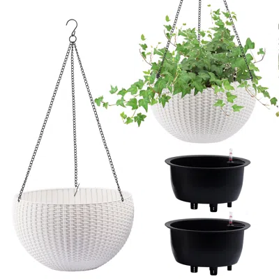 Wow Pioneer 13.4 Inch Large Hanging Planter Pack Of 2 For Indoor Outdoor Use