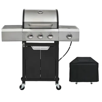 Wow Pioneer 3 Burner Propane Gas Grill For Outdoor Bbq & Grilling