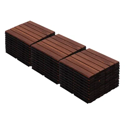 Wow Pioneer 30 Pack Interlocking Deck Tiles 12x12 Inch Striped Pattern Square Tiles