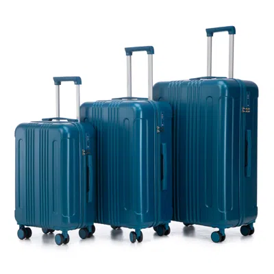 Wow Pioneer 3-piece Spinner Luggage Set With Carry On Suitcase And Tsa Lock In Yellow