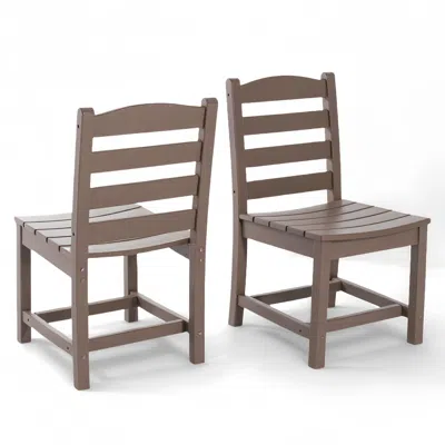 Wow Pioneer Armless Outdoor Chairs Seating Set Consisting Of Two Separate Pieces