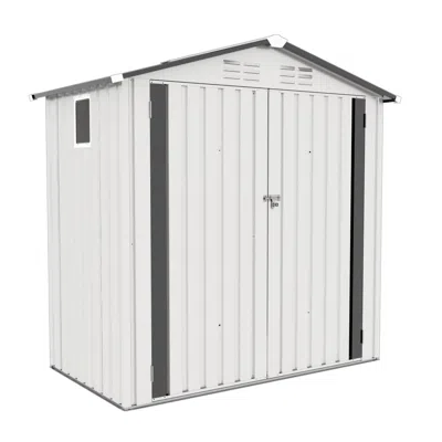 Wow Pioneer Compact Metal Storage Shed With Peaked Roof