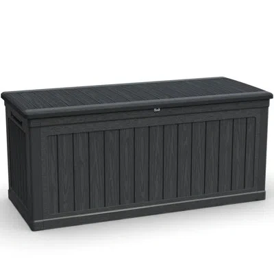 Wow Pioneer Extra Large 260 Gallon Weatherproof Outdoor Storage Deck Box For Patio Furniture, Garden Tools, And  In Black