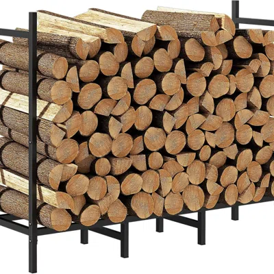 Wow Pioneer Firewood Rack With Cover For Indoor Outdoor Log Storage