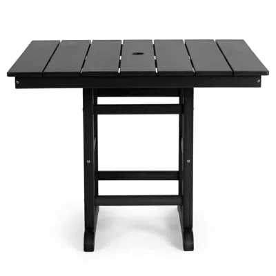 Wow Pioneer Folding Square Patio Table For Outdoor Dining And Social Gatherings In Black