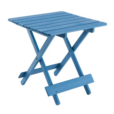 Wow Pioneer Folding Square Solid Wood Patio Side Table Portable Outdoor Furniture For Backyard Balcony
