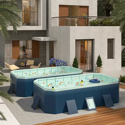 Wow Pioneer Folding Summer Pool For Outdoor Patio Beach Garden Entertainment