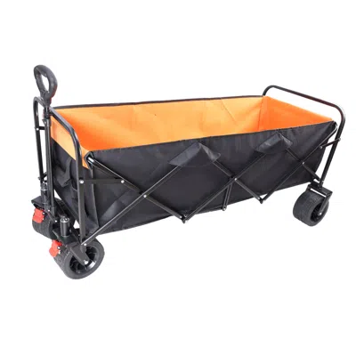Wow Pioneer Folding Wagon Cart Suitable For Various Daily And Outdoor Use In Black