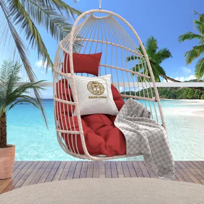 Wow Pioneer Hanging Egg Swing Chair For Indoor Relaxation And Outdoor Patio Use