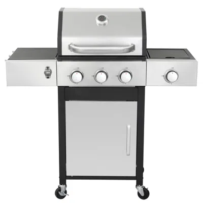 Wow Pioneer High-output Propane Barbecue Grill With Side Burner In Silver
