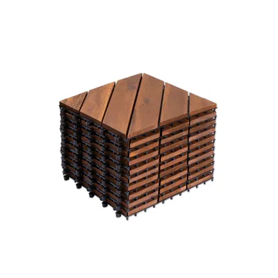 Wow Pioneer Interlocking Outdoor Deck Tiles 12 X 12 Inch 10 Piece Set In Brown