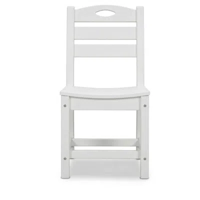Wow Pioneer Set Of 2 Armless Outdoor Patio Dining Side Chairs For Casual Seating In White