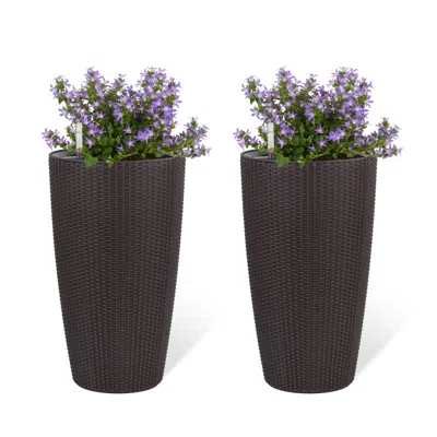 Wow Pioneer Set Of 2 Large Tall Planters For All Kinds Of Planting Requirements