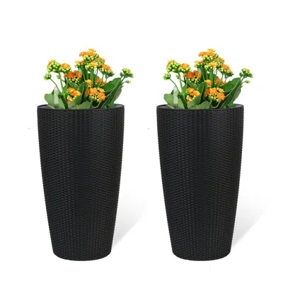 Wow Pioneer Set Of 2 Tall Planters Designed For Healthy Plant Growth And Display