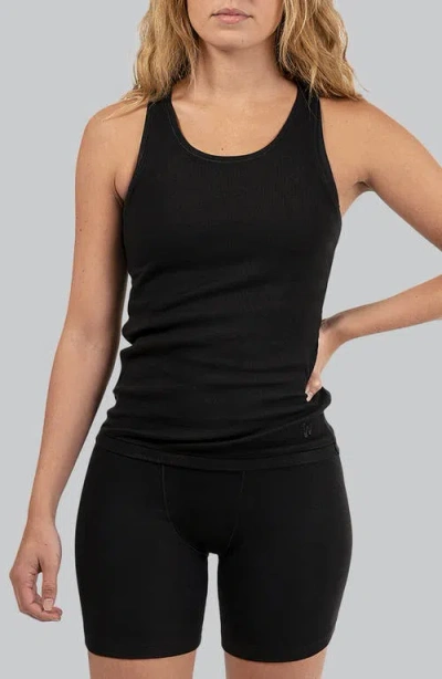 Woxer Baller Pima Cotton Blend Rib Boxer Briefs In Black
