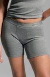 Woxer Baller Pima Cotton Blend Rib Boxer Briefs In Gray