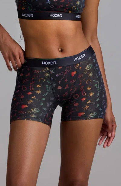 Woxer Baller Ultra-soft 5-inch Boxer Briefs In Black