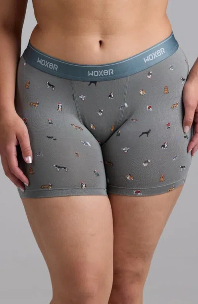 Woxer Baller Ultra-soft 5-inch Boxer Briefs In Gray