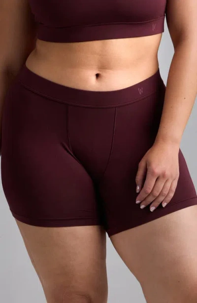 Woxer Luxe Baller 5-inch Modal Boxer Briefs In Burgundy