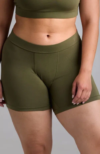 Woxer Luxe Baller 5-inch Modal Boxer Briefs In Green