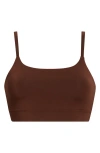 Woxer Microfiber Bralette In Brown