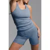 Woxer Pima Cotton Blend Rib Tank In Blue