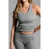 Woxer Pima Cotton Blend Rib Tank In Gray