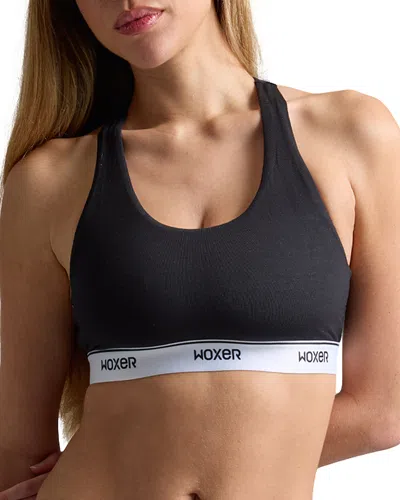 Woxer Ultra-soft Boss Racer Bralette In Black