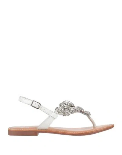 Woz? Woman Thong Sandal White Size 8 Leather