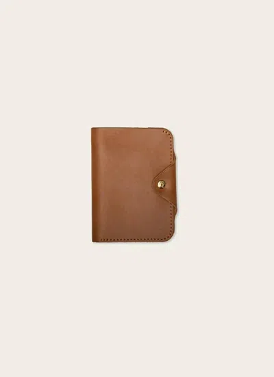 Wp Standard Unisex Leather Snap Passport Travel Wallet In Tan In Multi