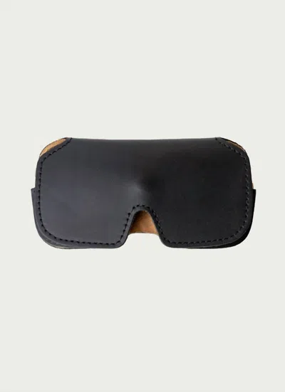 Wp Standard Unisex Leather Sunglasses Case In Desert Black In Multi