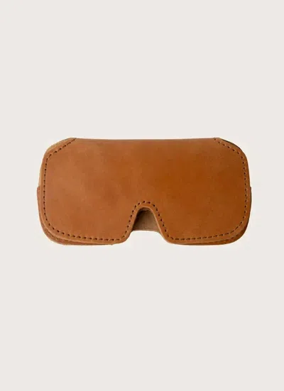 Wp Standard Unisex Leather Sunglasses Case In Tan In Multi