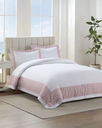 Wph Southern Tide Augustine Comforter Set In White/pink