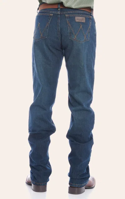 Wrangler 20x Men's Advanced Comfort 02 Competition Dark Wash Slim Fit Boot Cut Jean In Blue