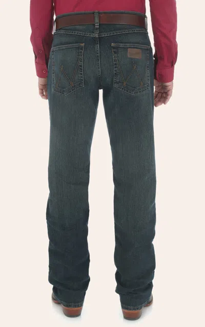 Wrangler 20x Men's Advanced Comfort 02 Competition Dark Wash Slim Fit Boot Cut Jean In Blue