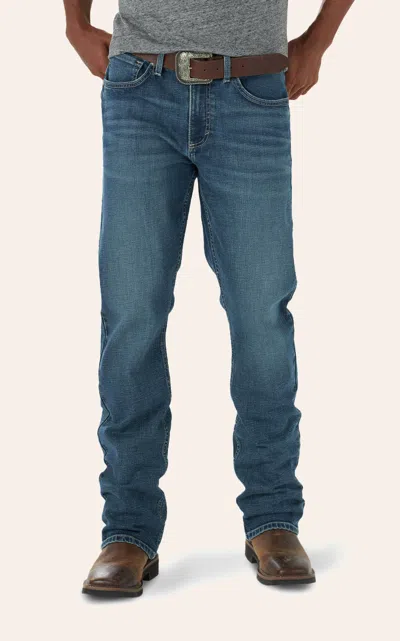 Wrangler 20x Men's No. 44 Medium Wash Low Rise Straight Leg Jeans In Blue