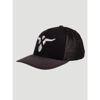 Wrangler 20x Trucker Baseball Cap In Black Charcoal
